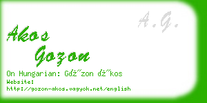 akos gozon business card